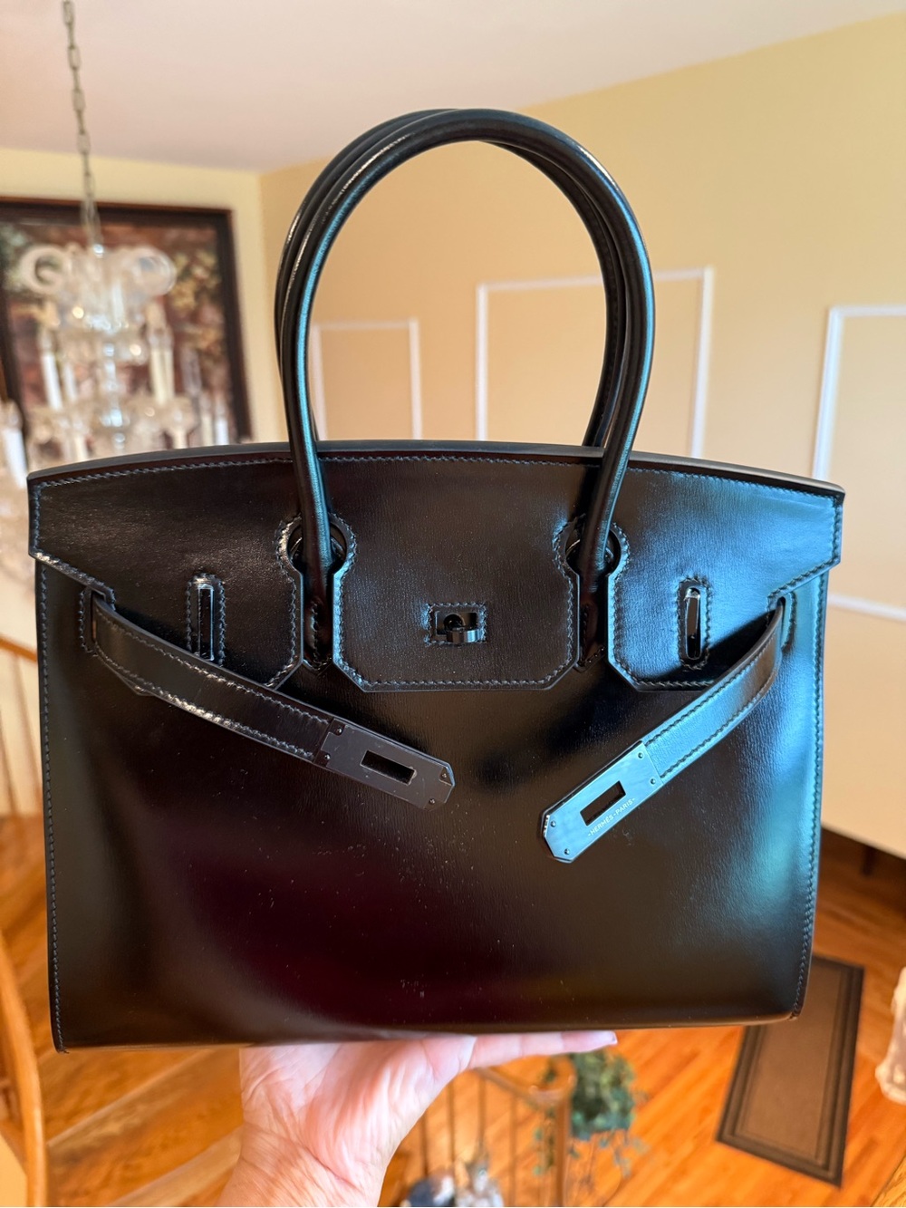Classic Black Box Leather Top-Handle Satchel
Black HW
30CM - Picture 8 of 9